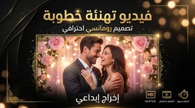 تصميم فيديو تهنئة خطوبة بجودة احترافية ولمسات إبداعية
